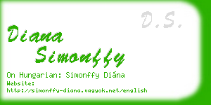 diana simonffy business card